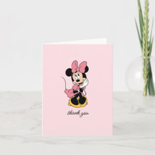 Carte De Remerciements La souris Minnie de Disney   Baby shower Poka Dot