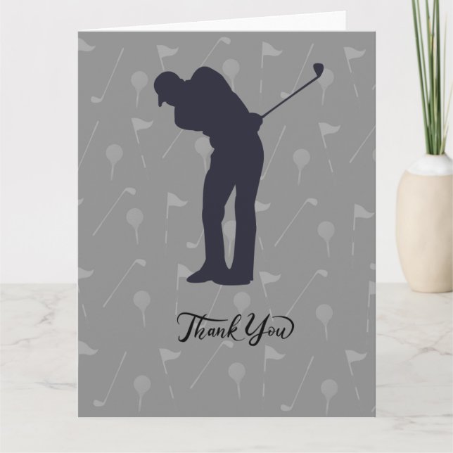 Carte De Remerciements La sympathie du golf désolé pour votre golfeur de  (Devant)