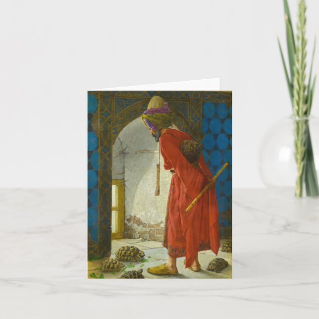 Carte De Remerciements La Tortue Trainer, 1906 par Osman Hamdi Bey (Devant)