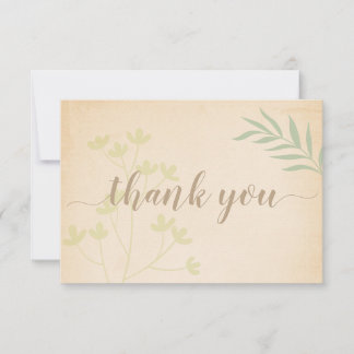Carte De Remerciements La verdure vintage