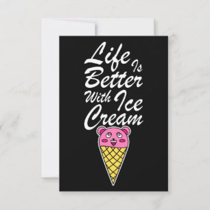Carte De Remerciements La vie est meilleure avec de la glace