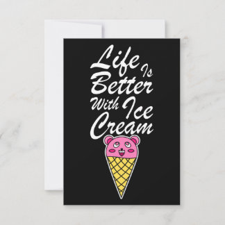 Carte De Remerciements La vie est meilleure avec de la glace