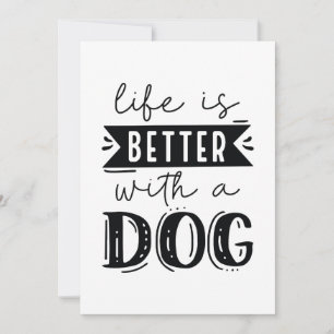 Carte De Remerciements La Vie Est Meilleure Avec Un Chien