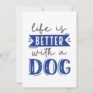 Carte De Remerciements La Vie Est Meilleure Avec Un Chien