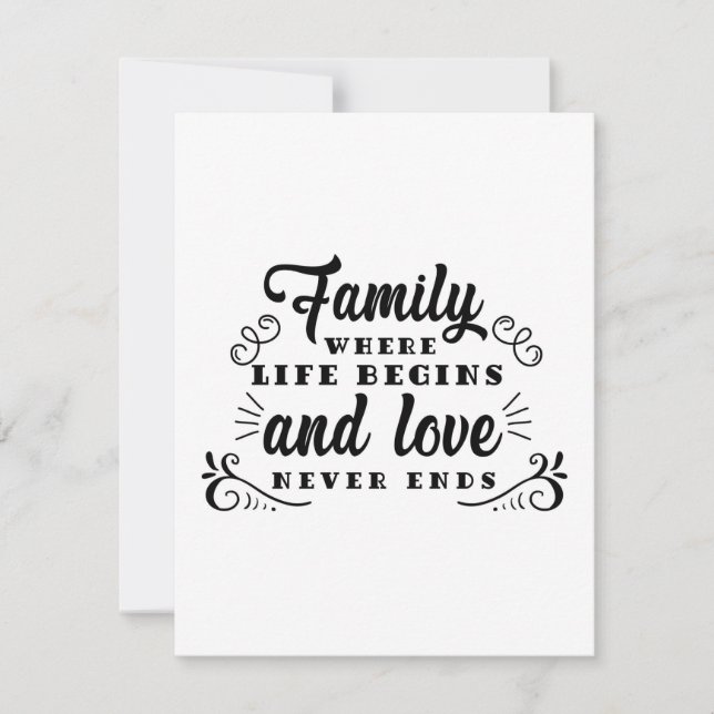 Carte De Remerciements La vie familiale de la fête de l'amitié commence (Devant)