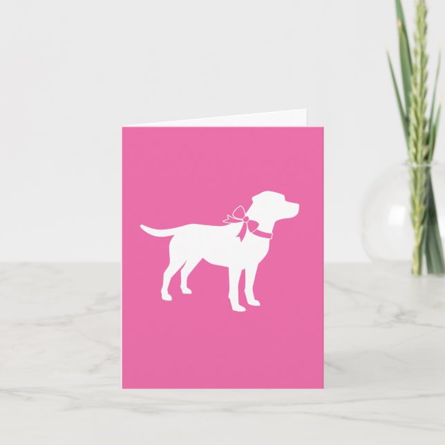 Carte De Remerciements Labrador Theme Chien Baby shower Pink Lab (Devant)