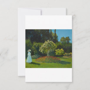 Carte De Remerciements Lady in the Garden 1867 par Claude Monet