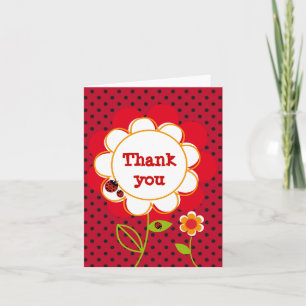 Carte de remerciements Ladybug