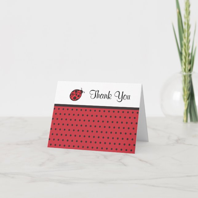 Carte de remerciements Ladybug (Devant)