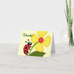 Carte de remerciements Ladybug mignon