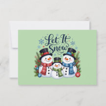 Laissez Tomber la Famille de Bonshommes de Neige