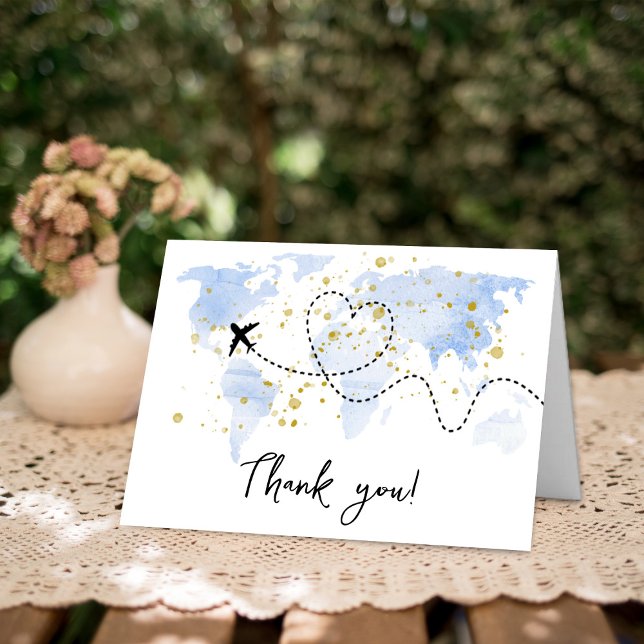 Carte De Remerciements "Laissons Commencer L'Aventure !" Baby shower Cart (Créateur téléchargé)