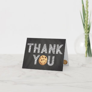 Carte De Remerciements Lait et biscuits Chocolate Chip Vintage Chalkboard