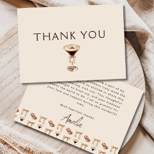 Carte De Remerciements L'amour brasse la Fête des mariées Espresso Martin