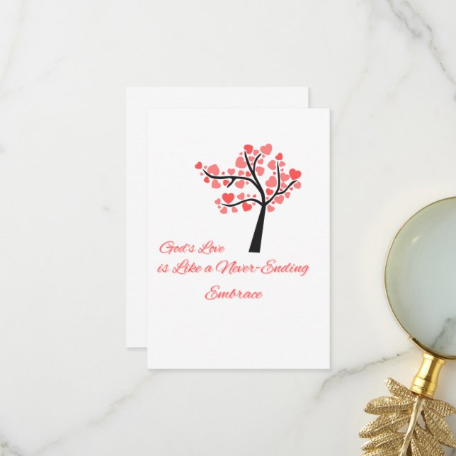 Carte De Remerciements L'Amour de Dieu (Devant/Arrière en situation)