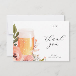 Carte De Remerciements L'amour de la bière brasse la Fête des mariées