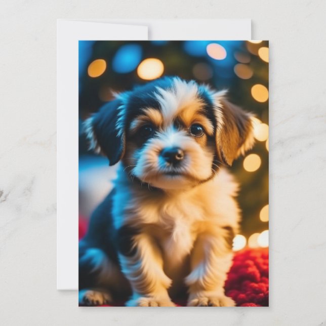 Carte De Remerciements L'amour des chiots (Devant)