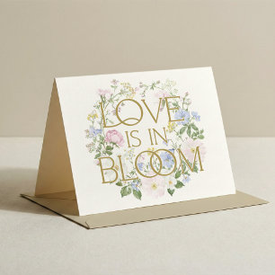 Carte De Remerciements L'amour est en fleurs Mariage Jardin Enterrement d