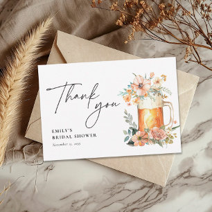 Carte De Remerciements L'amour est en train de se faire une douche de mar