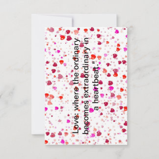Carte De Remerciements  "L'amour fleurit : Impression moderne de la Saint