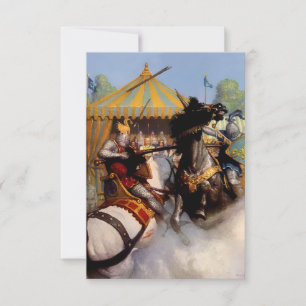 Carte De Remerciements "Lance Broke de Sir Mordred" par NC Wyeth