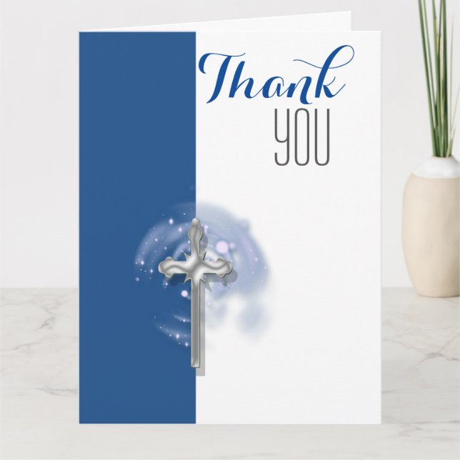 Carte De Remerciements L'ange religieux de confirmation vous remercient (Devant)
