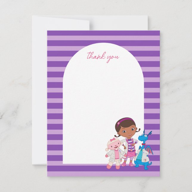 Carte De Remerciements L'anniversaire de fille de Doc McStuffins de Disne (Devant)