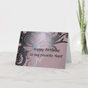 Carte De Remerciements L'anniversaire de la tante