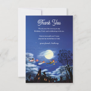 Carte De Remerciements L'anniversaire de Peter Pan Neverland de Disney