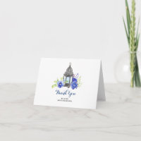 Lanterne Fleurie Bleue Mariage Remerciements