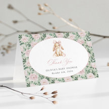 Lapin Mignon, Nœud Rose, Fleurs Roses, Baby Shower