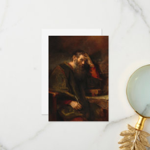 Carte De Remerciements L'apôtre Paul par Rembrandt van Rijn