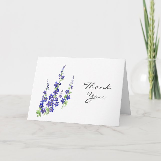 Carte De Remerciements Larkspur (Devant)