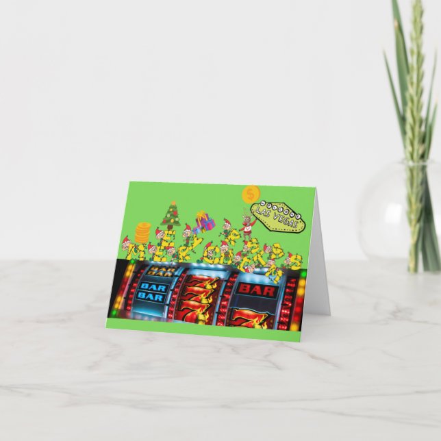 Carte De Remerciements Las Vegas Elves Merry Christmas Cards (Devant)