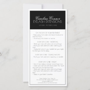 Carte De Remerciements Lash Afcare noir & blanc Simple Design moderne