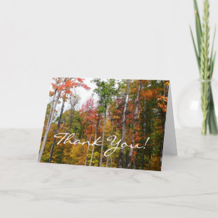 Carte De Remerciements L'automne dans la forêt Photographie d'automne col
