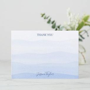 Carte De Remerciements Lavage dégradé ombre bleu Shower de mariage