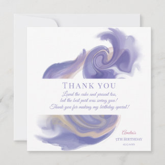Carte De Remerciements Lavender Watercolor Abstract Birthday Thank You Ca