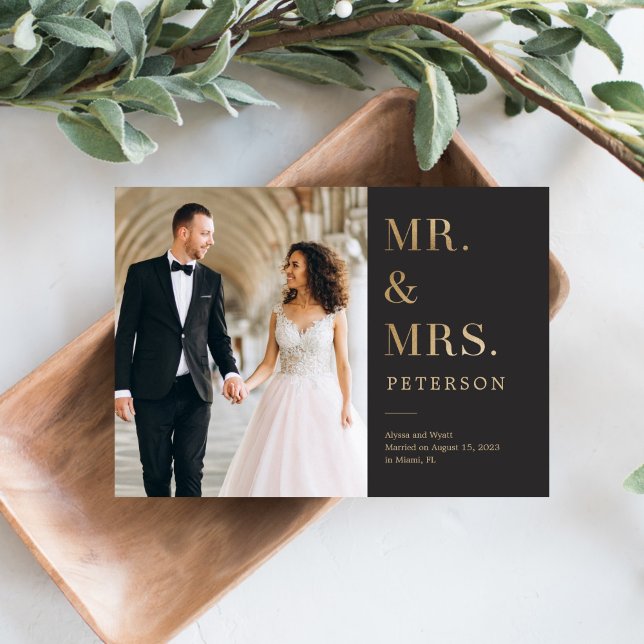 Carte De Remerciements Lavish Glow Mariage Gold (Créateur téléchargé)