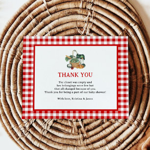 Carte De Remerciements Le Baby shower des fermiers cultivés localement