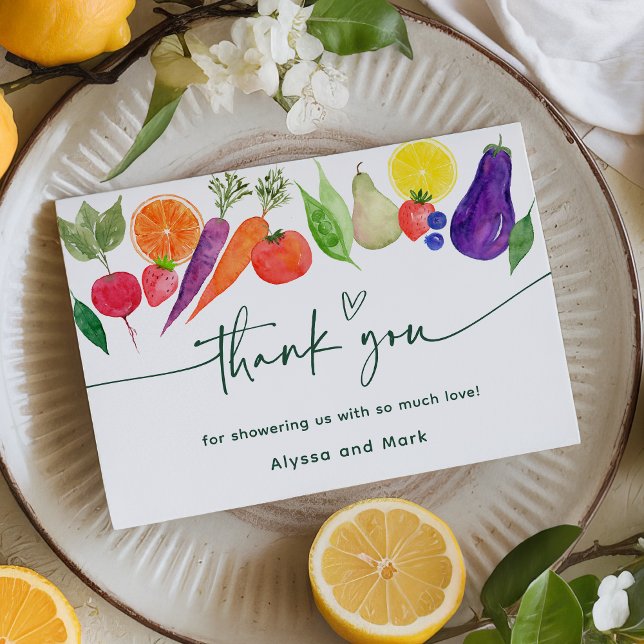 Carte De Remerciements Le Baby shower des fermiers cultivés localement (Créateur téléchargé)