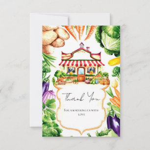 Carte De Remerciements Le Baby shower du marché des petits agriculteurs