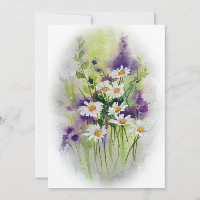 Carte De Remerciements Le Bouquet de terrain (Devant)