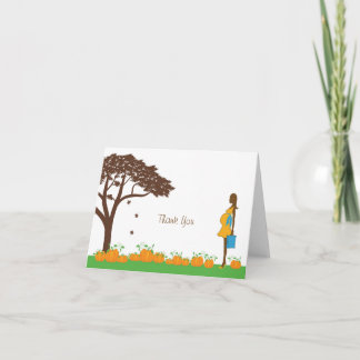 Carte De Remerciements Le champ des citrouilles que le baby shower vous