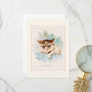 Carte De Remerciements Le chat à côté par Louis Wain