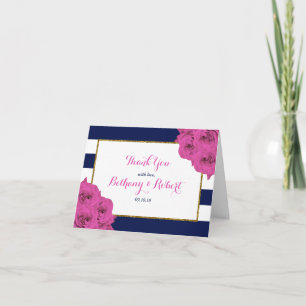 Carte De Remerciements Le Chic Moderne Luxe Mariage Collection Rose Roses