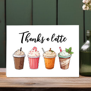 Carte De Remerciements Le Client Remercie Un Café Latte