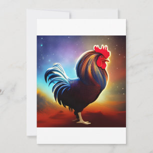 Carte De Remerciements Le coq