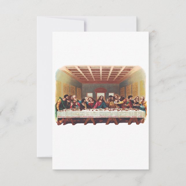 Carte De Remerciements Le Dernier souper (Devant)