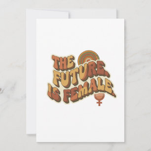 Carte De Remerciements Le Futur est Féminin Rétro Typographie Féministe d